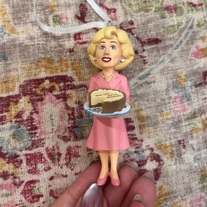 Golden Girls Rose cheesecake holiday ornament